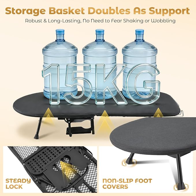 Tabletop Ironing Board with Iron Holder, Foldable Small Ironing Board for Travel, Folding Iron Board with Heat Resistant Cover, Portable Mini Iron Board for Apartment Dorm RV and Laundry Room Use