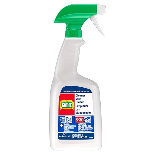 Comet Professional All Purpose Liquid Cleaner with Bleach for Commercial Use, 32 fl oz (Case of 8)