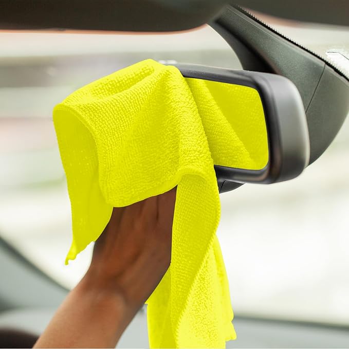 Avalon Towels Microfiber Cleaning Cloths (Value Pack of 12) - Size 12 x 12 Inches, Highly Absorbent Cleaning Rags, Lint Free, Reusable and Washable, Microfiber Towels for Cars
