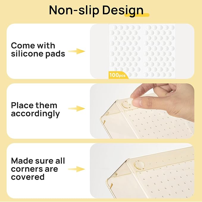 Vtopmart 25 PCS Clear Plastic Drawer Organizers Set, 4-Size Versatile Bathroom and Vanity Drawer Organizer Trays, Storage Bins for Makeup, Bedroom, Kitchen Gadgets Utensils and Office
