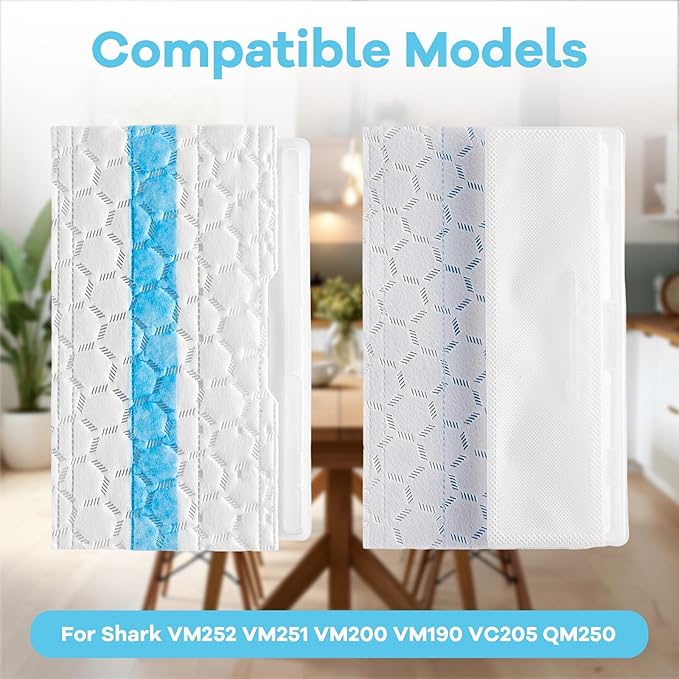 30 Pcs Disposable Mop Replacement Pads, Heavy Duty Cleaner Pad Refill Compatible with VM252 VM251 VM200 VM190 VC205 QM250 Models, Essential Household Vacuum Mops Replacement Accessories