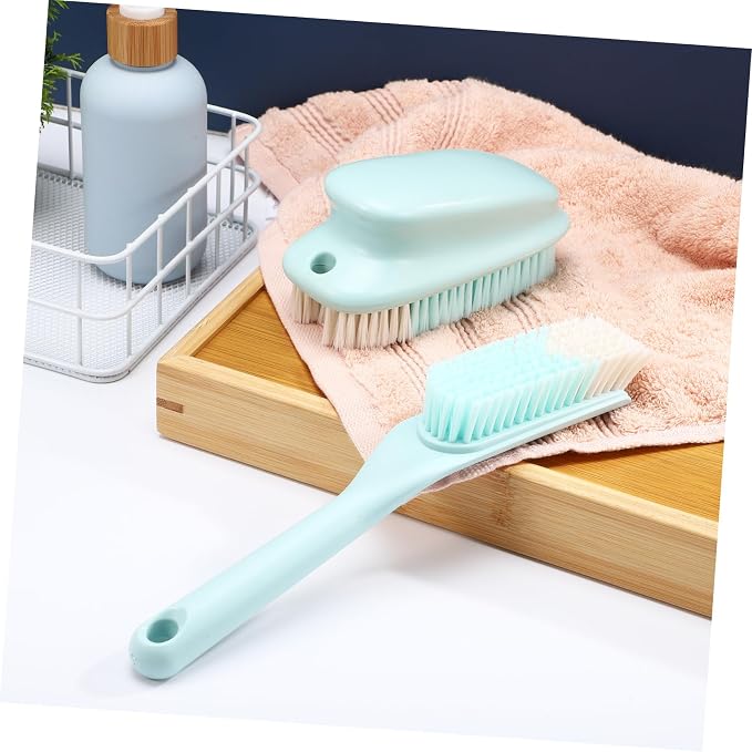 GALPADA Long Handle Laundry Brush Shoe Scrub Brush Multi-Purpose Cleaning Tool for Stains Dirt Removal Durable Plastic with Soft Bristles for Clothes Footwear