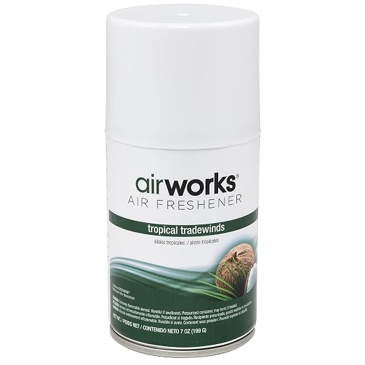 Hospeco Health Gards Metered Aerosol Air Freshener (Tropical Tradewinds Scent, 7 oz. Cans, Case of 12)