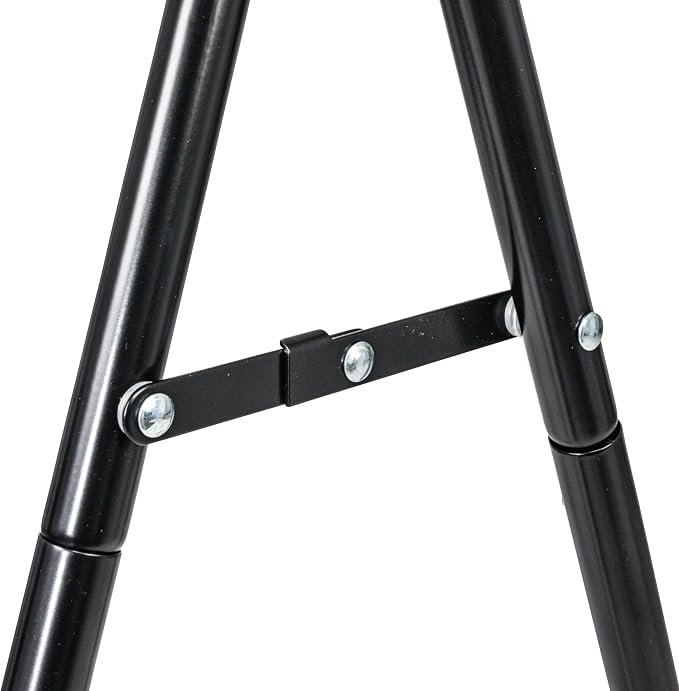Household Essentials Valet Folding Clothes Rack, Strong Metal X-Frame, Chic Design, Great for Guest and Dressing Rooms, Portable and Easy to Use, Folds Flat, Black