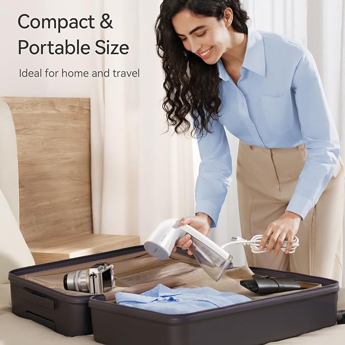 HiLIFE Upgraded Steamer for Clothes, Handheld & Portable, 1100W Powerful Steam, 300ml Big Capacity & No Leak Design, 30S Fast Heat-up, Quick Wrinkle Remover, Compact Size for Travel, ONLY 120V
