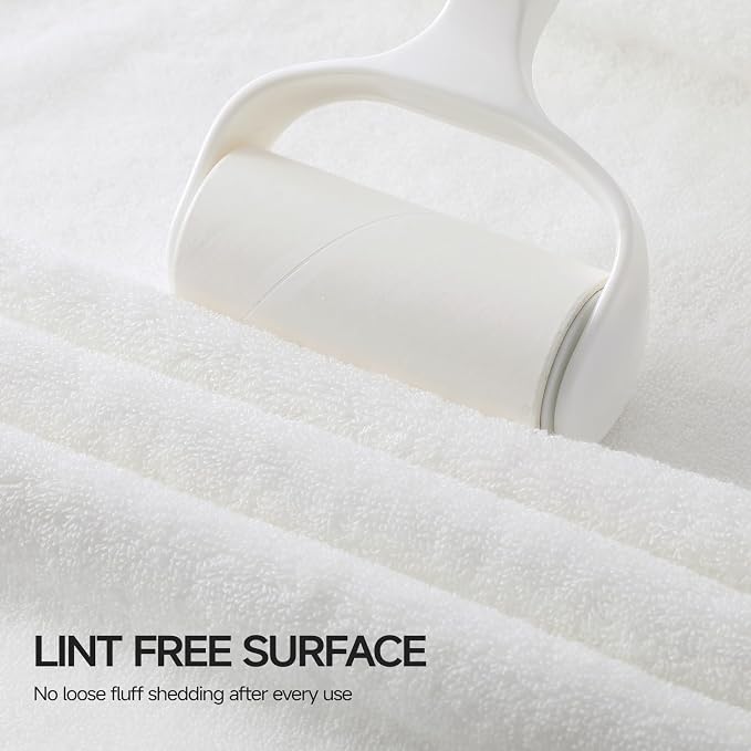 REDKISS 4 Pack Large Bath Towels Set, 100% Cotton, 31x63 in, Heavyweight 760G, Highly Absorbent & Quick Dry, Super Soft Luxury Towels for Bathroom,Hotel Collection - White