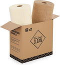 Fantasticlean Microfiber Cleaning Cloth Roll -150 Pack, Tear Away Microfiber Towels, 12" x 12", Reusable, Washable, Ultra Absorbent Dishcloth for All-Around Cleaning Supplies (Tan & Beige)