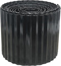 Quibbay Corrugated Metal Garden Edging, 8"×50Ft Landscape Edging Border for DIY Lawn, Flower Bed and Garden Fence, Metal Garden Edging for Landscaping, Yard and Tree Surrounds Borders, Black