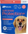 Ark Naturals Soft Shield Protection+ Brushless Toothpaste, Large Breed 20ct | Vet Formulated Soft-Baked Dog Dental Chew with Toothpaste Center - Freshens Breath and Prevents Plaque & Tartar