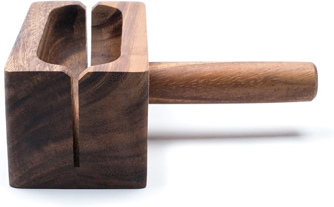 Ironwood Gourmet 28330 Local 338 Bagel Miter, Acacia Wood, 7 x 5.5 x 2.5 inches