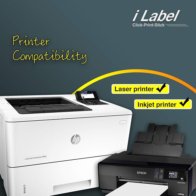 8.5" x 11" Full Sheet Label Sticker Paper for Laser & Inkjet Printers[300 Sheets,300 Labels]