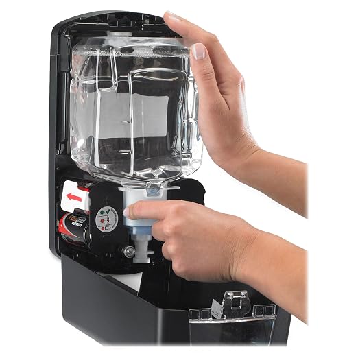 GOJO LTX-12 Touch-Free Foam Hand Soap Dispenser, Chrome/Black, for 1200 mL GOJO LTX-12 Foam Hand Soap Refills (Pack of 1) - 1919-01