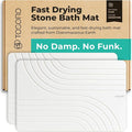 TOSORO - Stone Bath Mat Diatomaceous Earth Shower Mat Non-Slip Super Absorbent Diatomite Stone Bath Mats for Bathroom Floor Quick Drying Natural Easy to Clean (23.5 x 15) - Sandstone, 2pcs