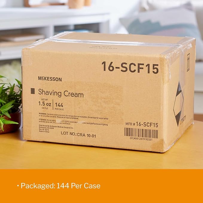 McKesson Foamy Shaving Cream Bulk 1.5 oz [144 Count] Foam Lavender Scented for Men and Women