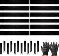 12 Pack Galvanized Steel Landscape Lawn Edging, 40" X 6" Metal Landscape Edging Border with 12 Clips, Metal Garden Edging Border, Metal Edging for Landscaping, Garden, Yard, Pathway(40Ft Total)