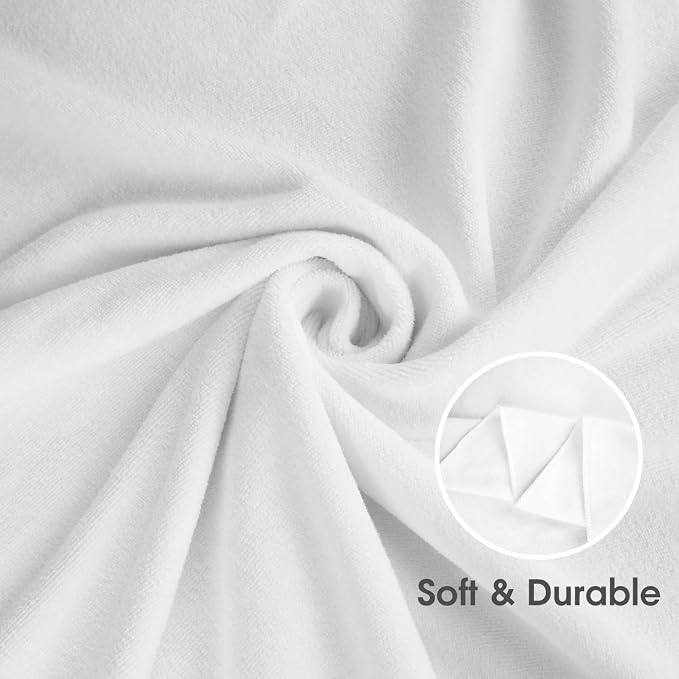 JML Microfiber Bath Towel Set, 4 Pack, 27" x 55", White | Soft, Super Absorbent, Fast Drying for Swimming, Pool, Salon Hair Wrap