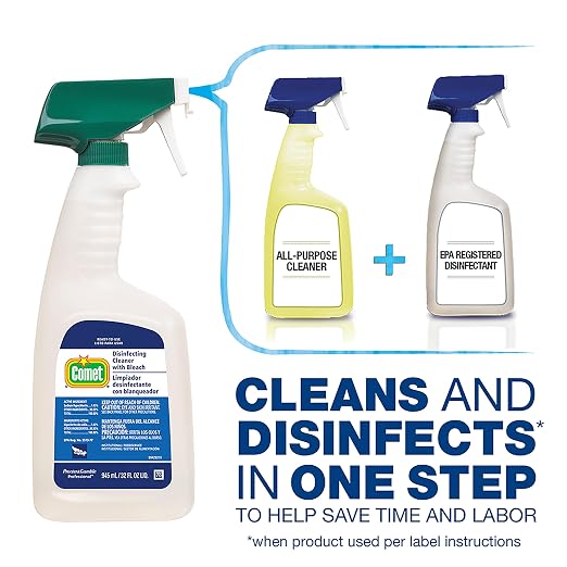 Comet Disinfecting-Sanitizing Bathroom Cleaner, One Gallon Bottle, Case of 3