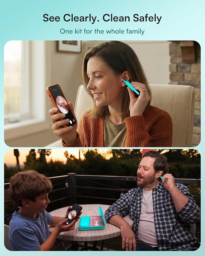 Bebird EarSight Ultra X 4K HD Ear Wax Removal Tool Camera with Luxury Gift Box, FSA HSA Eligible, Premium Smart Ear Cleaner Otoscope, Perfect Birthday Mothers Fathers Day Gift for Family, Aurora Blue