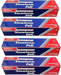 18" x 500" (4 Pack) Standard Aluminum Foil Roll - Food Service Heavy Duty Aluminum Foil Roll - Commercial Grade Disposable Foil for Food Service Industry and Home Use