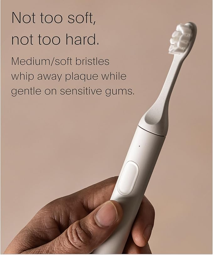 SURI Recyclable Plant-Based, Electric Toothbrush Heads - Long Lasting Replacement Heads | Compatible Only Sonic Electric Toothbrush - Sea Mist, Pack of 3