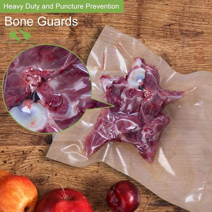 MakMeFre 100 Gallon Size 11x16Inch Vacuum Freezer Sealer Bags for Food, BPA Free, Heavy Duty Commercial Grade, Sous Vide Vaccume Safe,Vaccume Seal Pre-Cut Bag