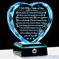 Arikyrist Meaningful Sister in Law Gifts with Colorful LED Base Wedding Birthday Gifts for Sister in Law Heart Crystal Keepsake Gift Ideas for Mother's Day Christmas Thanksgiving