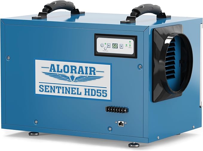 ALORAIR Commercial Dehumidifier 113 Pint, with drain Hose for Crawl Spaces, Basements, Industry Water Damage Unit, Compact, Portable, Auto Defrost, Memory Starting, 6 Years Warranty, Sentinel HD55