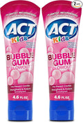 ACT Kids Anticavity Fluoride Toothpaste 4.6 oz. Bubble Gum Blowout (Pack of 2)
