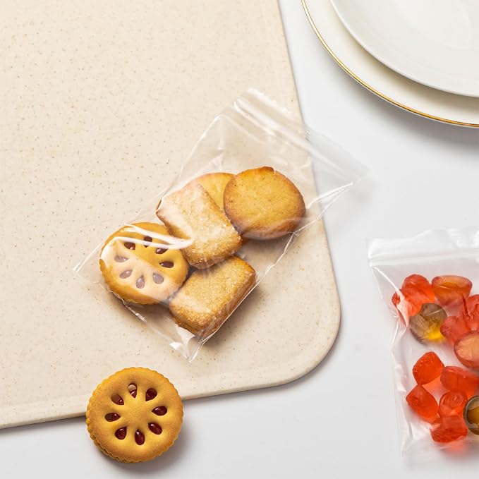 joybest 3 X 5 Inch (1000 Pcs) Clear Plastic Bags, Reclosable Zipper Poly Bags with Resealable Zip Top Lock for Snacks, Jewelry, Coins, Crafts