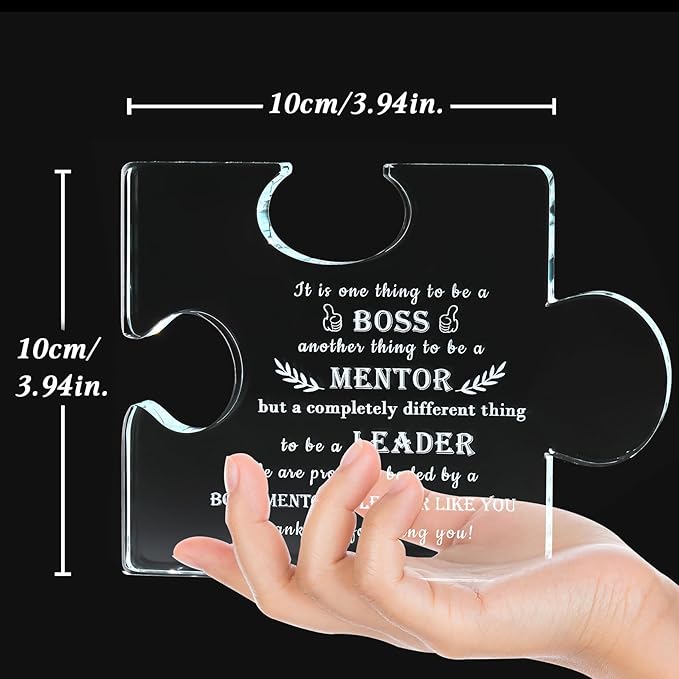Movdyka Boss Gifts for Men Women Crystal Keepsake Best Boss Ever Appreciation Gifts for Boss Lady Christmas Gifts for Boss Desk Decoration
