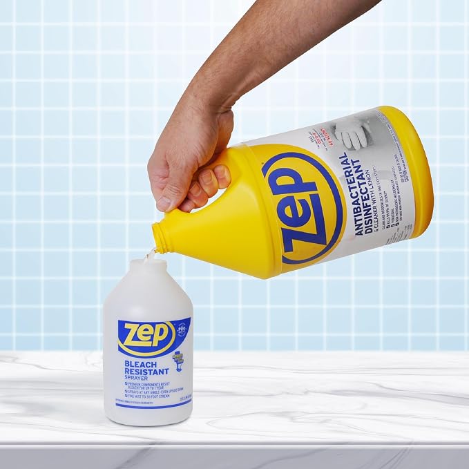 Zep Commercial 1041688 Antibacterial Disinfectant Cleaner with lemon , 1 gal Bottle