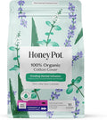 Honey Pot - Herbal Sanitary Pads for Women - Regular & Overnight Flow w/Wings - Infused w/Essential Oils for Cooling Effect & Organic Cotton Cover – Medium Pack - Feminine Care - 16 ct