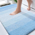 OLANLY Bathroom Rugs Mat 30x20, Extra Soft Absorbent Microfiber Bath Rugs, Rubber Backing, Quick Dry, Machine Washable Bath Mats for Bathroom Floor, Tub and Shower, Home Decor Accessories, Sky Blue