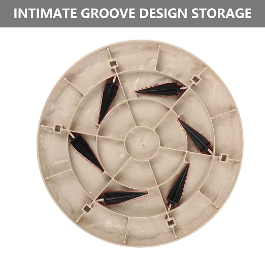 4Pcs Large Stepping Stones Outdoor Garden Walkway,Durable Pavers for Patio | Weatherproof Resin Stepping Stones with Ground Stakes for Easy Installation,Pathway, and Landscaping Round Beige