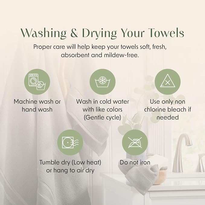 Springtree Home Luxury Bamboo Rayon Bath Towel Set | 4-Pack | Carbon Grey | 35% Bamboo Rayon - 65% Zero Twist Cotton | Absorbent Quick-Dry Towels for Bathroom | Ultra Soft | OEKO-TEX Standard 100