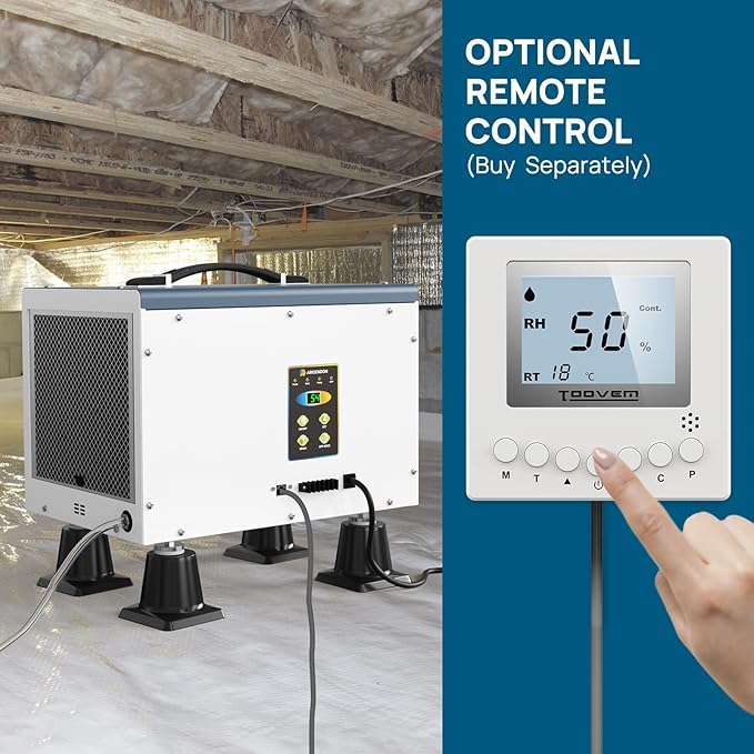 ARGENDON Commercial Dehumidifiers with Pump and Drain Hose for Crawlspace, Basement, 120 PPD Crawl Space Dehumidifier for Large Spaces, Job Site, Under House, Auto Defrost, 5-Year Limited Warranty