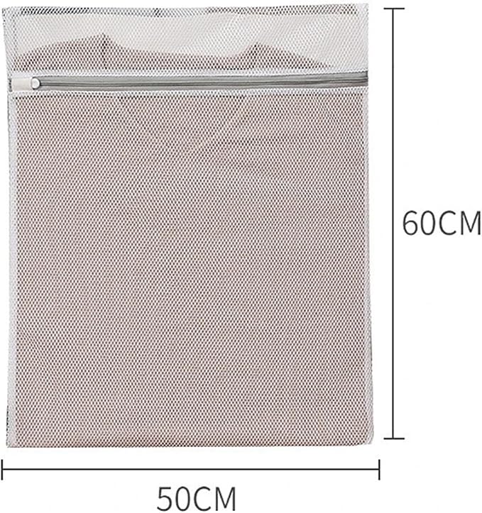 White Durable Large Washing Laundry Bag Mesh Organizer Net Dirty Bra Socks Underwear Shoe Storag Wash Machine Cover Clothes(Cw-50x60)
