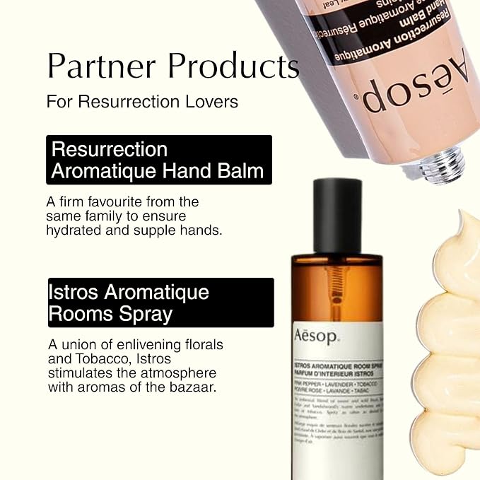 Aesop Resurrection Aromatique Hydrating Hand Wash | Gentle Non-Drying Hand Soap with Mandarin Rind, Rosemary, & Lavender | Moisturizing Kitchen & Bathroom Soap | 16.9 oz