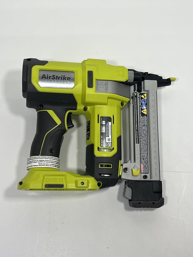 RYOBI ONE+ 18-Gauge Cordless AirStrike Narrow Crown Stapler P361 Green | Battery and Charger Sold Separately
