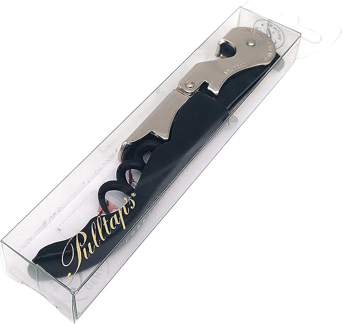Pulltap's Genuine Slider 900 Waiter's Corkscrew – Double-Hinged Wine Key with Sliding Foil Cutter – Patented Design – Made in Spain – Negro (Black)