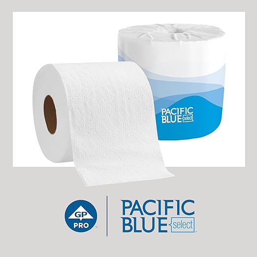 Pacific Blue Select Standard Roll 2-Ply Embossed Toilet Paper by GP PRO (Georgia-Pacific), 18280/01, 550 Sheet Per Roll, 80 Rolls Per Case