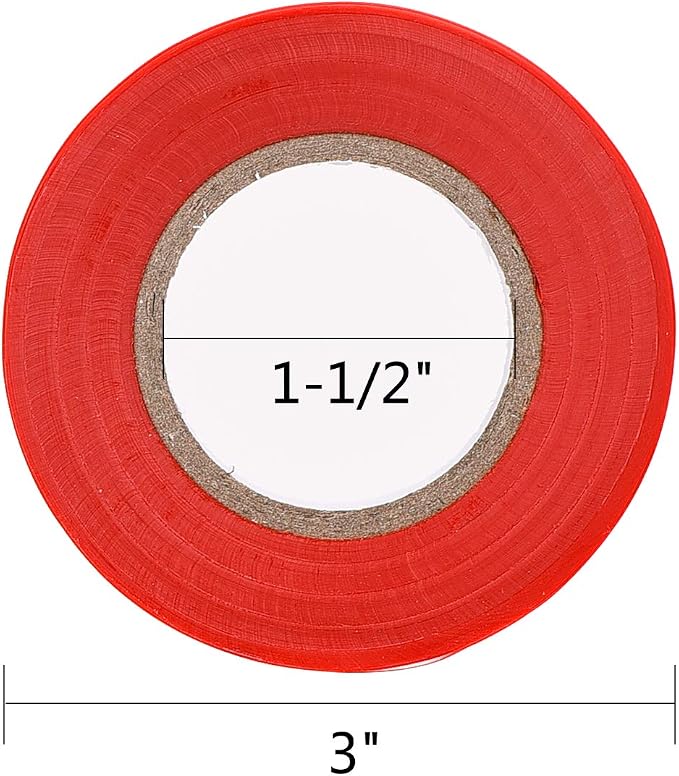 FUNTECK 20 Pcs Red Plant Ribbon for Plant Tying Machine, 100 Feet Long x 1/2 Inch Wide