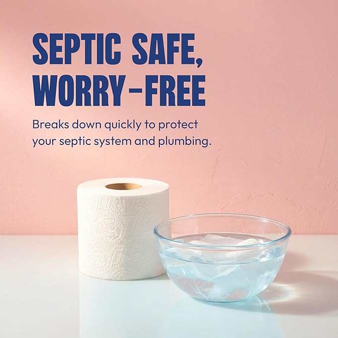 Toilet Paper Bulk 2-Ply White, 96 Individually Wrapped Rolls, 400 Sheets per Roll (38,400 Total Sheets), 100% Recycled Commercial Bath Tissue, Septic Safe Standard Roll for Office and Home