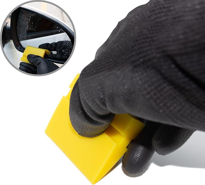 Spanno Vinyl Wrap Tools Kit Window Tint Kits for Automotive, Include Pro Wrapping Squeegee, Plastic Scraper, Felt Squeegee, Vinyl Wrap Gloves, Cleaning Cloth, Rubber Waterblade and Utility Knife