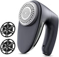 POPCHOSE Fabric Shaver, Rechargeable Lint Remover with 6-Blades and Electrostatic Brush, Dry Brushing Body Brush