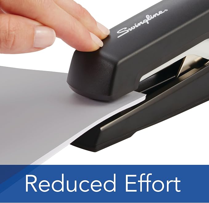 Swingline Stapler, Omnipress 30 Stapler, "Press Anywhere for Easier Use", 30 Sheet Capacity, Black/Gray (5000585A)