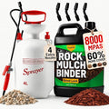 Teexpert 1 Gallon Rock Glue with 4L Pump Sprayer for Landscaping, Mulch Binder Pea Gravel Adhesive Concentrate,Landscape Lock Spray for Rocks, Mulch Anchor Fast Dry Safe for Plant Pet Garden Beds