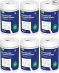 Loukin Whiteboard Cleaning Wipes, Dry Erase Board Cleaning Wipes, Non-toxic White board Wipes, 100 Wipes per Canister, 6 Pack
