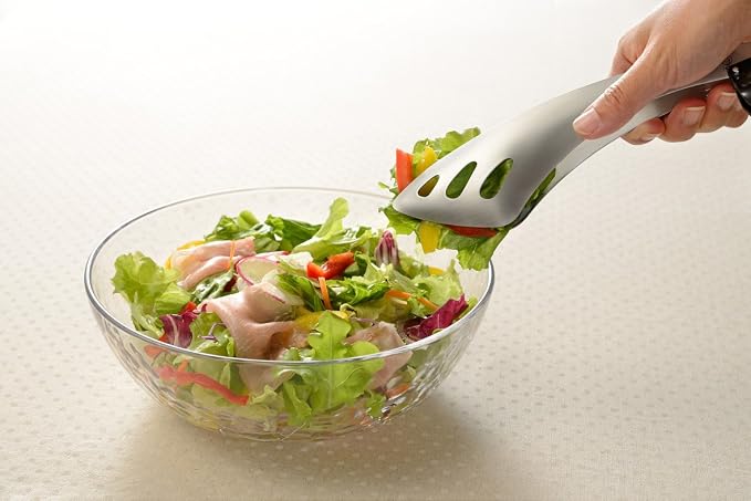Oaks Leye LS1514 Yubisaki Server Tongs, Easy to Serve Even While Sitting, Stainless Steel, Made in Japan