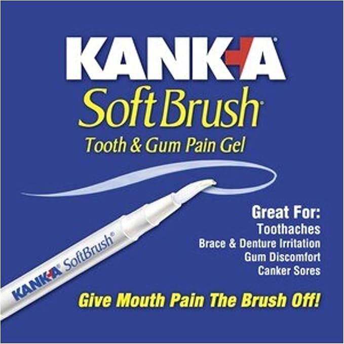 Kank-A Soft Brush Tooth & Gum Pain Gel - 0.07 oz, Pack of 5